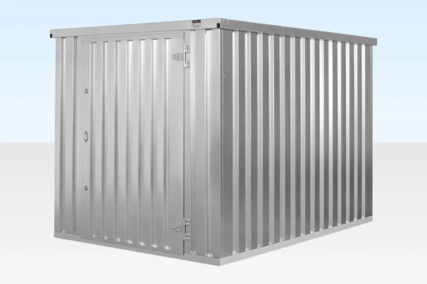 3M X 2.1M Flat Pack Storage Container – Galvanised - Image 4