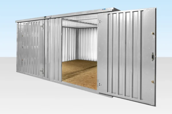 3M X 4.2M Side Linked Flat Pack Container Bundle (Galvanised)