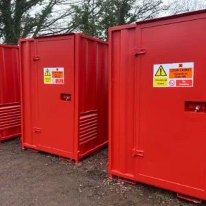 7ft x 5ft (2.2m x 1.6m) Secure Walk In Steel Chem store/Hazardous Material Store