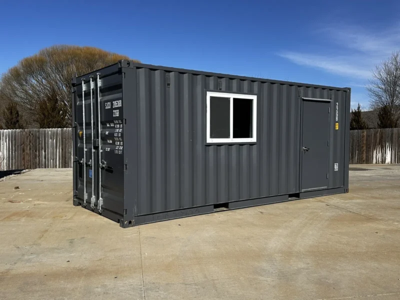 20ft Shipping Container Office with 120V Electrical & Mini-Split Ready - Image 2