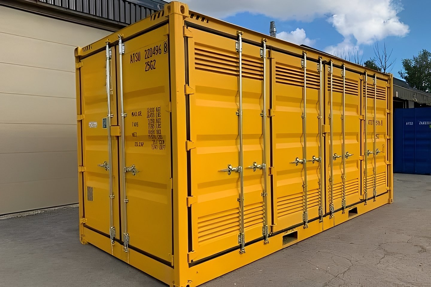 30ft x 8ft One-Trip Yellow Shipping Container for Sale
